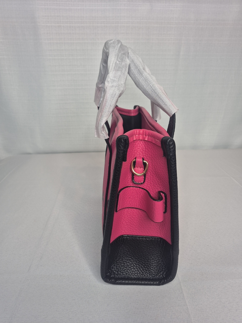 Fashion Pink and Black Women’s Structured Tote Bag NWOT - Picture 6 of 12